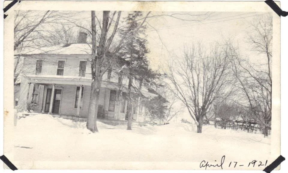 April 1921 picture of the Meyer's farmhouse.