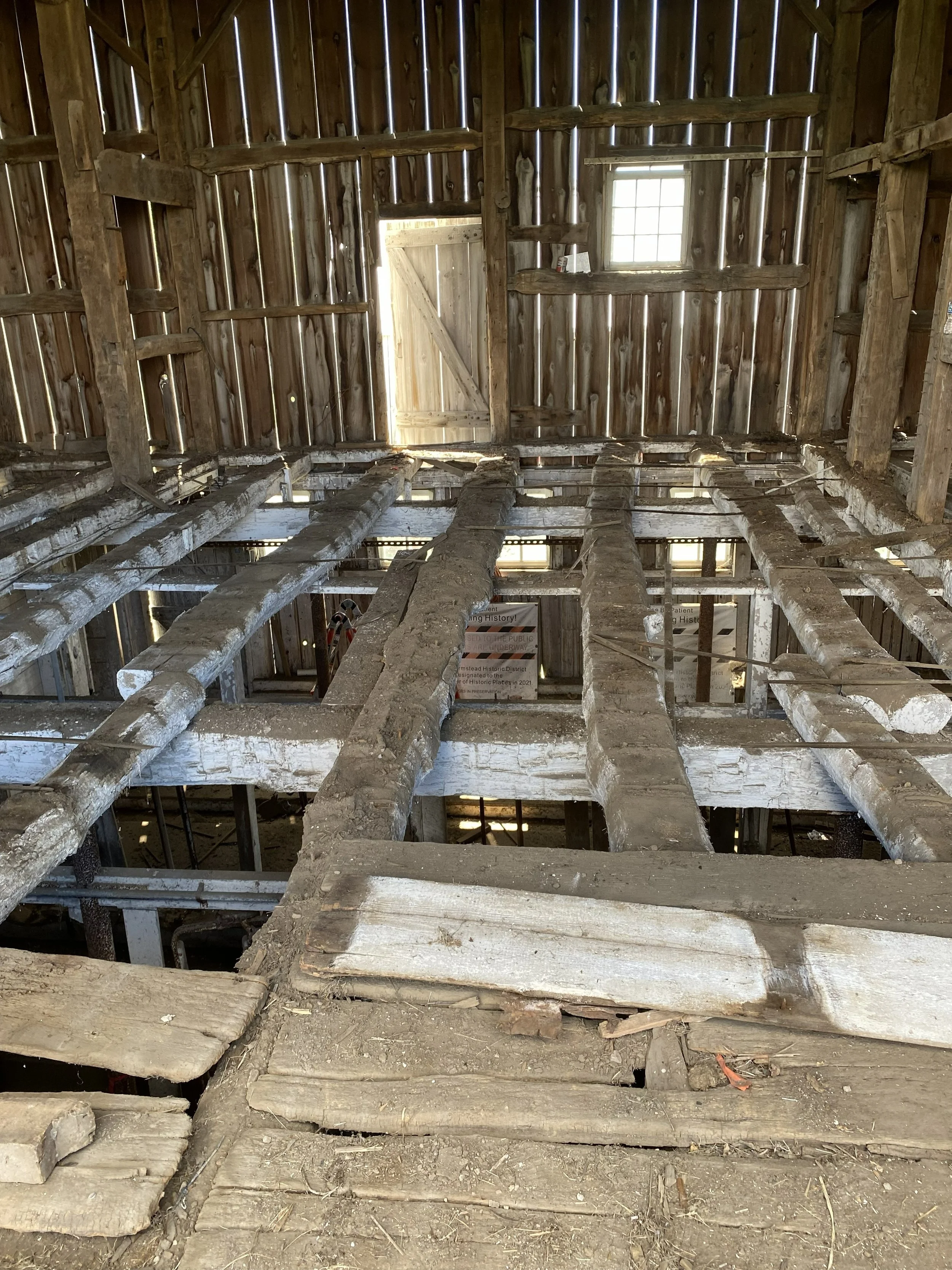 5/7/2026 Meyers Farmstead Historic District dairy barn - starting restoration.
