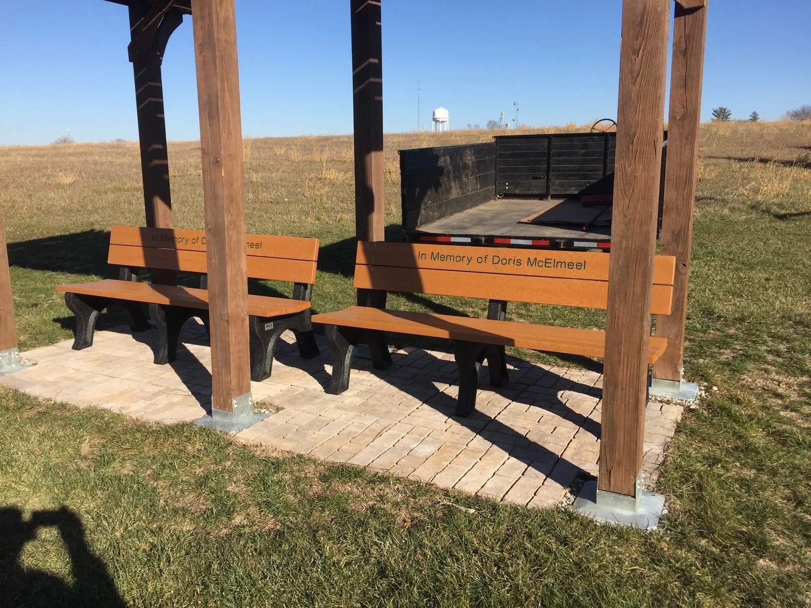 pergola with new paver base