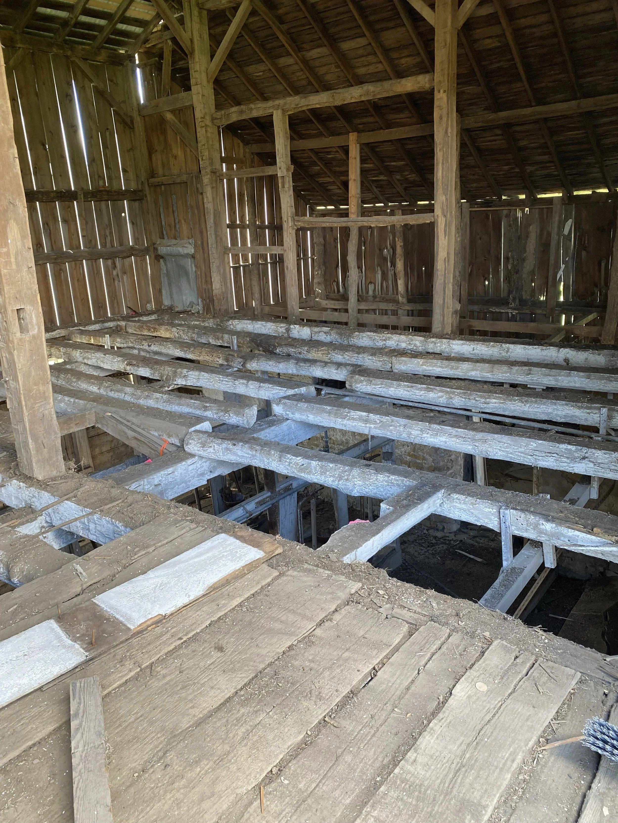 5/7/2026 Meyers Farmstead Historic District dairy barn - starting restoration.