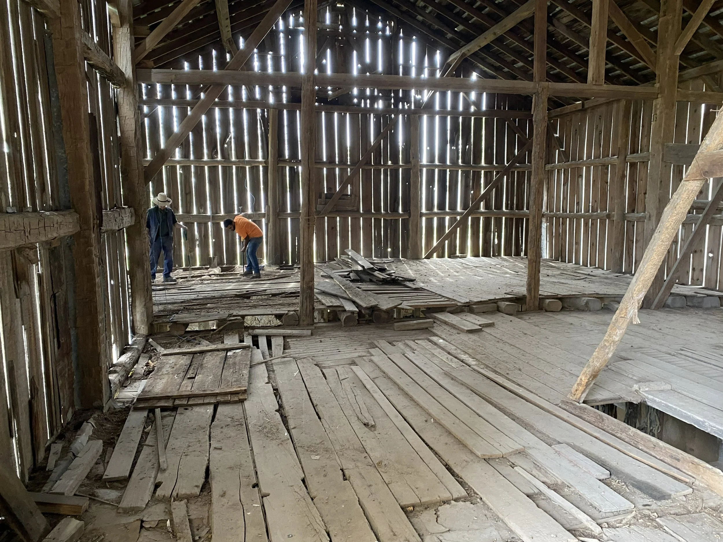 5/5/2026 Meyers Farmstead Historic District dairy barn - starting restoration.