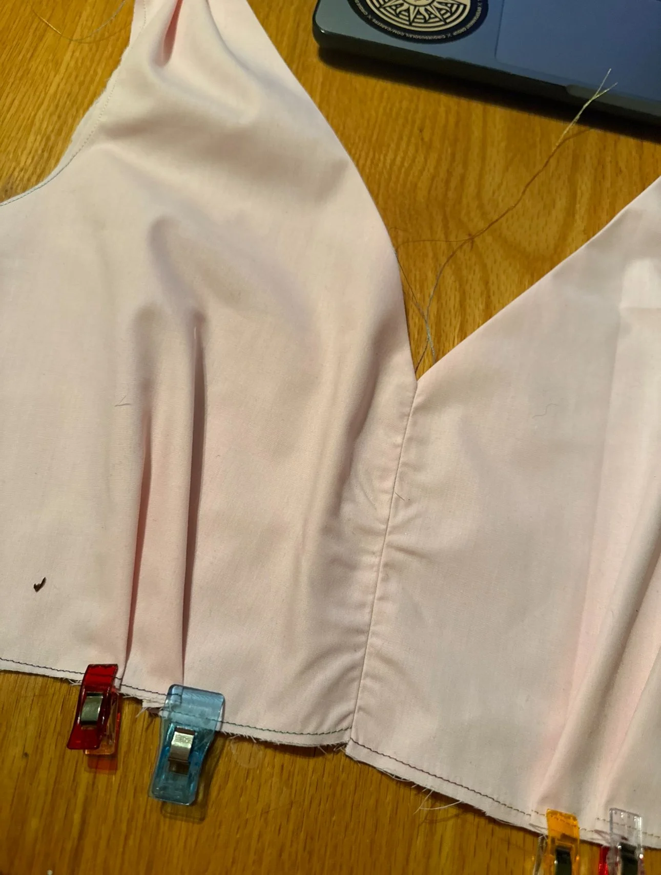 First Bodice Pleats
