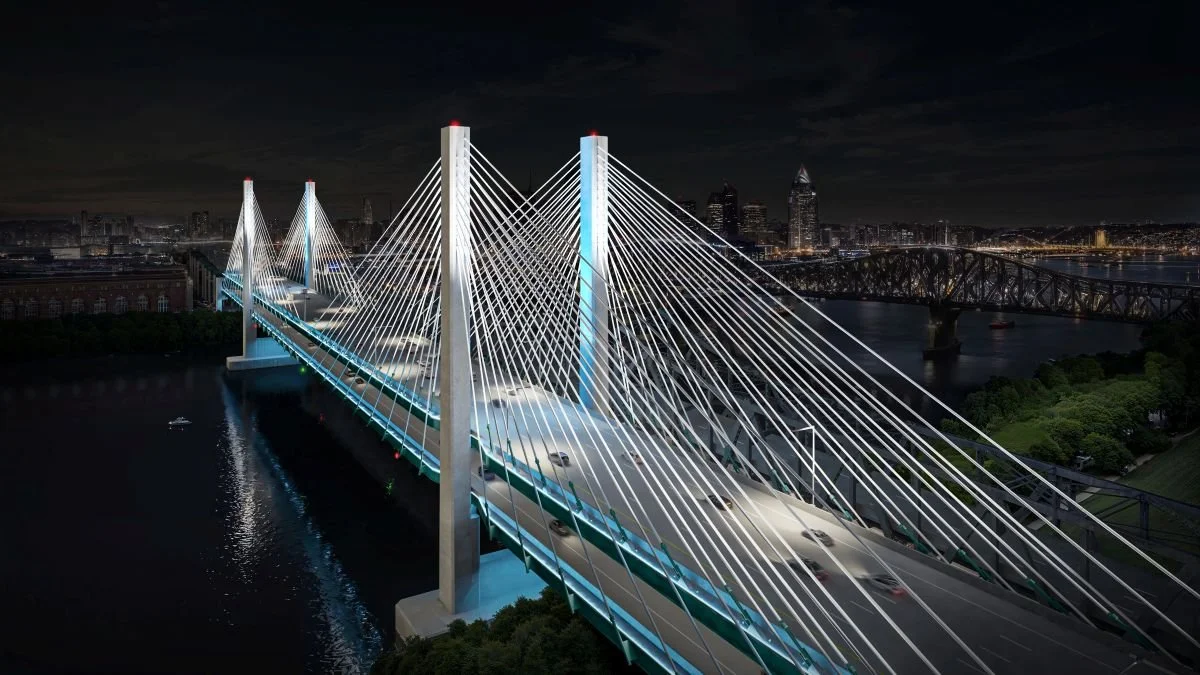 Rendering of the new bridge between Cincinnati, OH and Covington, KY
