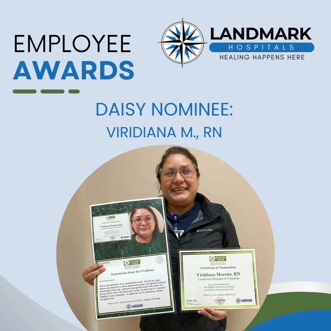 🌼 Congratulations to our DAISY Award Nominee &ndash; Viridiana M.! 🌼

Please join us in celebrating Viridiana, one of our incredible nurses here at Landmark Hospital of Columbia, for being nominated for the DAISY Award! 🩺💛

Viridiana is recognize