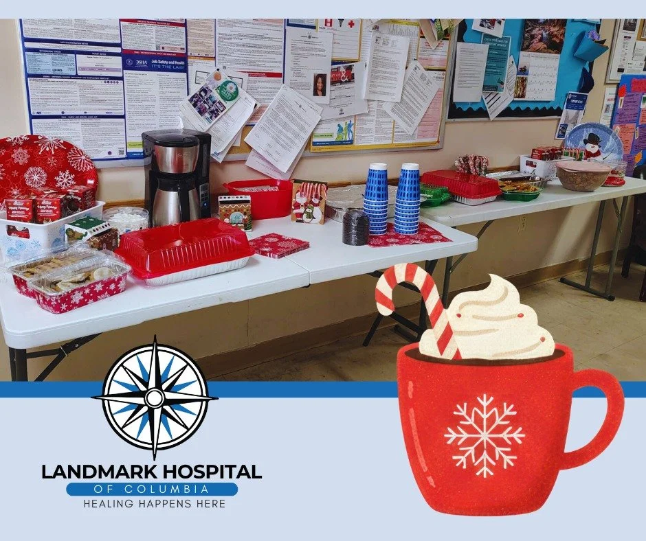 ☕️❄️ Hot cocoa + holiday treats = the perfect pick-me-up!

Our Landmark team took a well-deserved moment to warm up with a hot cocoa bar (all the toppings!) and sweet treats&mdash;and it was the coziest break in the middle of a busy day of caring for