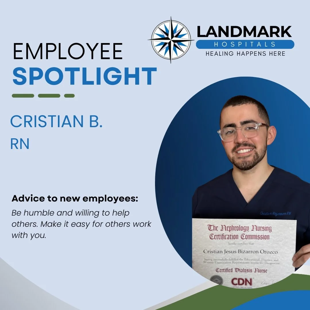 TEAM TUESDAY: Meet Cristian B., our RN! 

💼 Name &amp; Title: Cristian B., Registered Nurse (RN)
🕒 Industry Experience: Nursing since 2022 in Mexico; with Landmark since September 2024

🎓 Certifications &amp; Specialties:
&bull; Registered Nurse
&