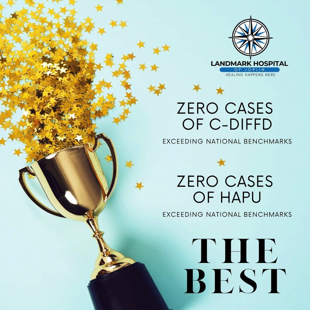 🎉 Big congratulations to our Joplin team on an amazing first quarter! 🎉

They&rsquo;ve exceeded national benchmarks with ZERO infections and ZERO new or worsening wounds, including:
✅ ZERO HAPU
✅ ZERO C-DIFF

Your dedication to patient safety and q