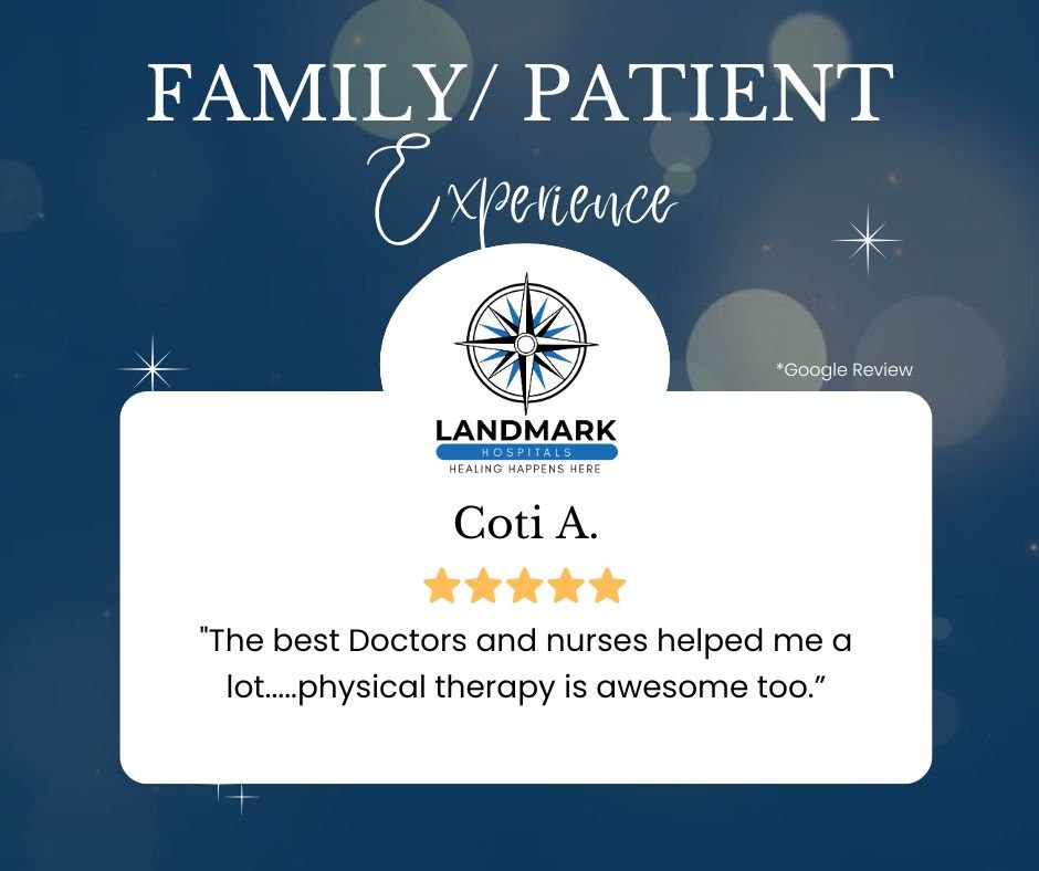 Shining Reviews Are In!
We're so grateful for the kind words our patients, families, and employees share about our LTAC Hospital!  We strive to provide exceptional care and a positive healing environment, and your positive feedback means the world to