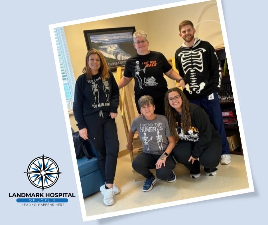 Happy Physical Therapy Week from our team! 🦴

Here&rsquo;s a photo of some of our amazing PT crew celebrating in style &mdash; rocking their &ldquo;bones&rdquo; shirts alongside our OT teammates! 💪

Pictured are Liz, Bobbi, Alex, Kay, and Olivia. T