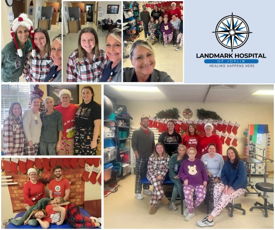 It&rsquo;s a comfy kind of Christmas at Landmark Hospital of Joplin! 🎄🩺

Our team traded in scrubs (for a bit) and showed up in their favorite Christmas PJs today&mdash;bringing smiles, cozy vibes, and a little extra holiday cheer to our patients a