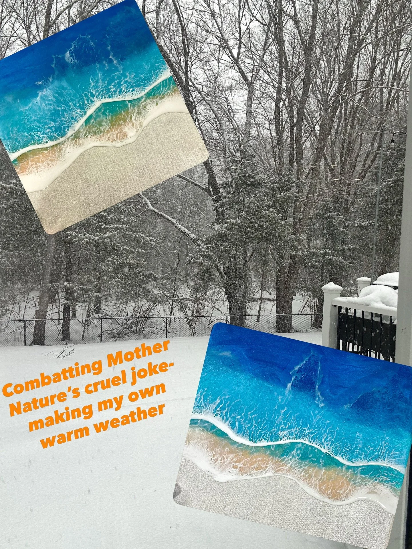 Might as well create my own sunshine and sandy beaches. ☀️