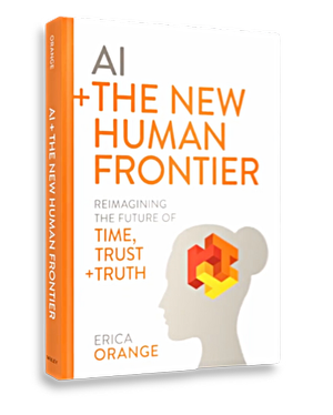 Cover of AI + The New Human Frontier by Erica Orange