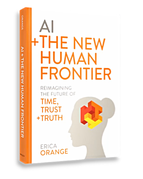 Cover of AI + The New Human Frontier by Erica Orange
