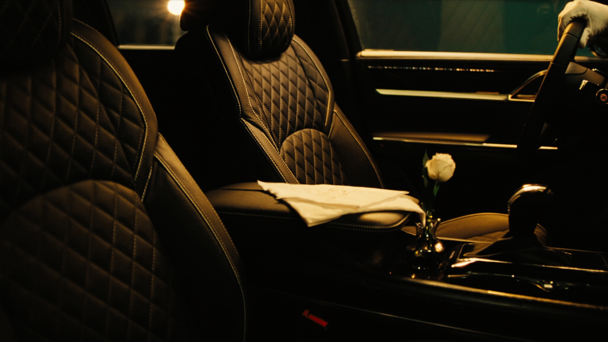 Interior front seats of black SUV