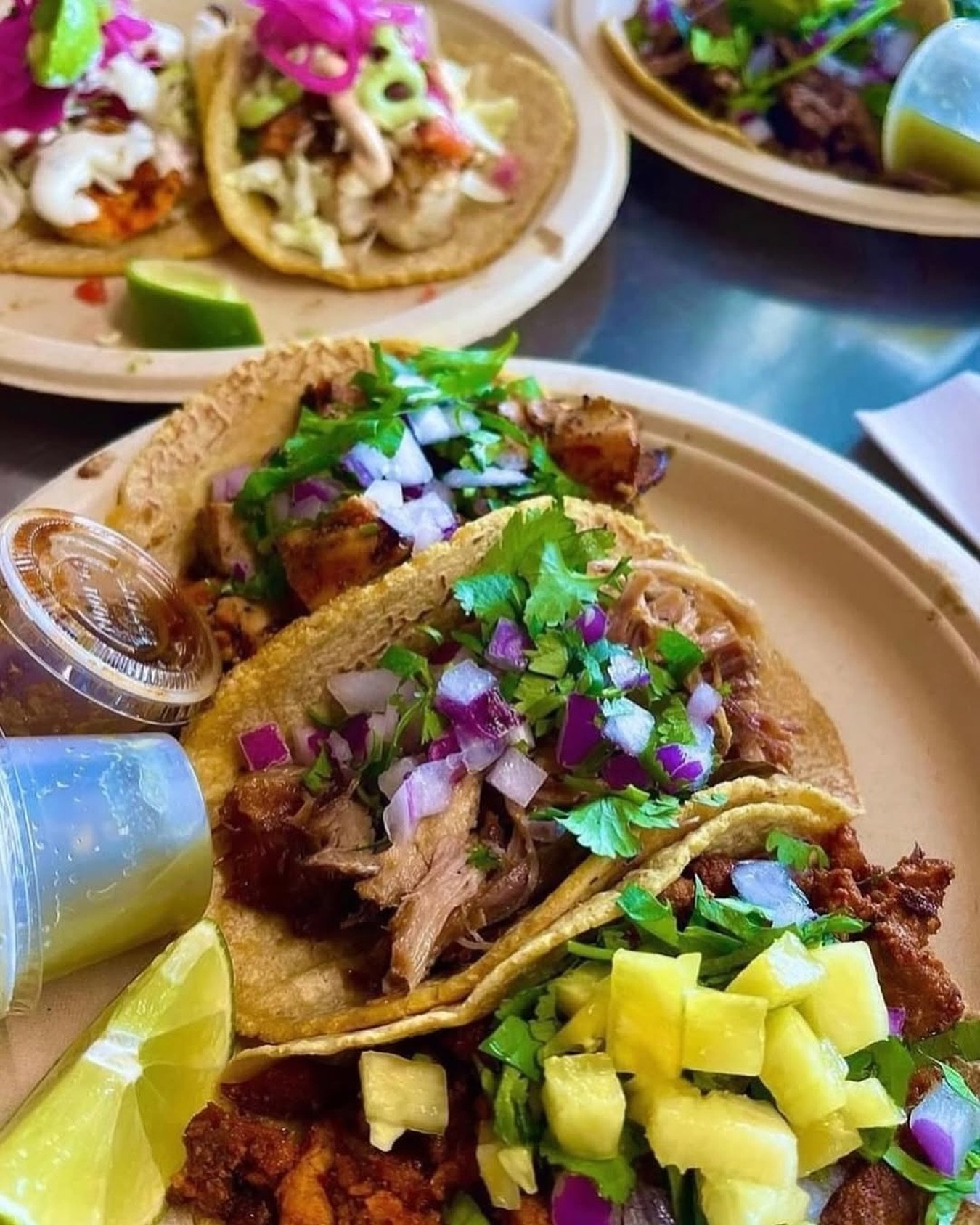 Start your week off with your favorite tacos! We&rsquo;re here at @fortsidebrewing and @vicebeer from 11-9PM every day this Summer. 🌮😎🔥