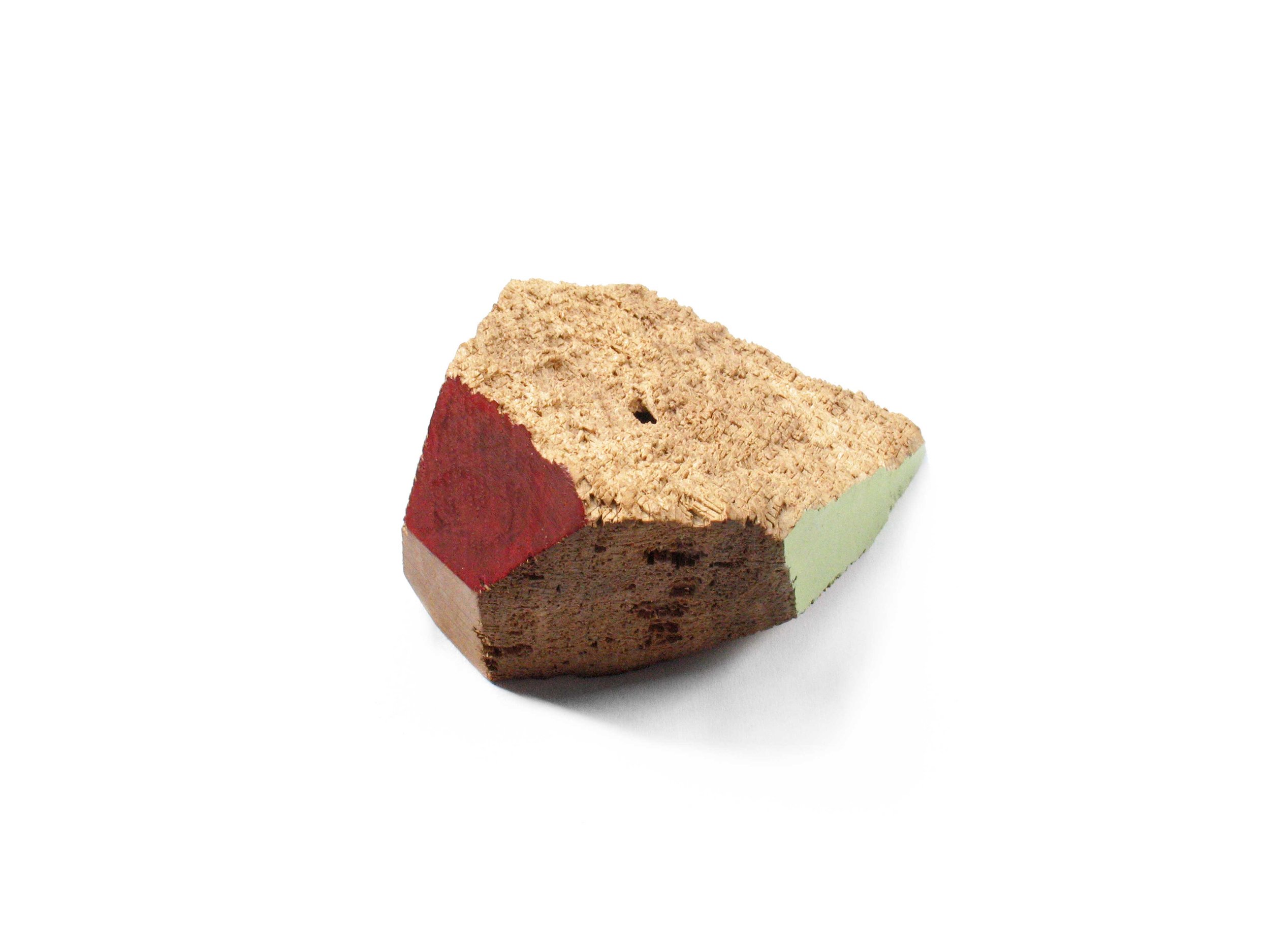 Skepsographia 5, brooch, 2010, Oak-wood, silber