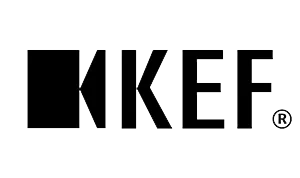 The KEF logo in black and white.
