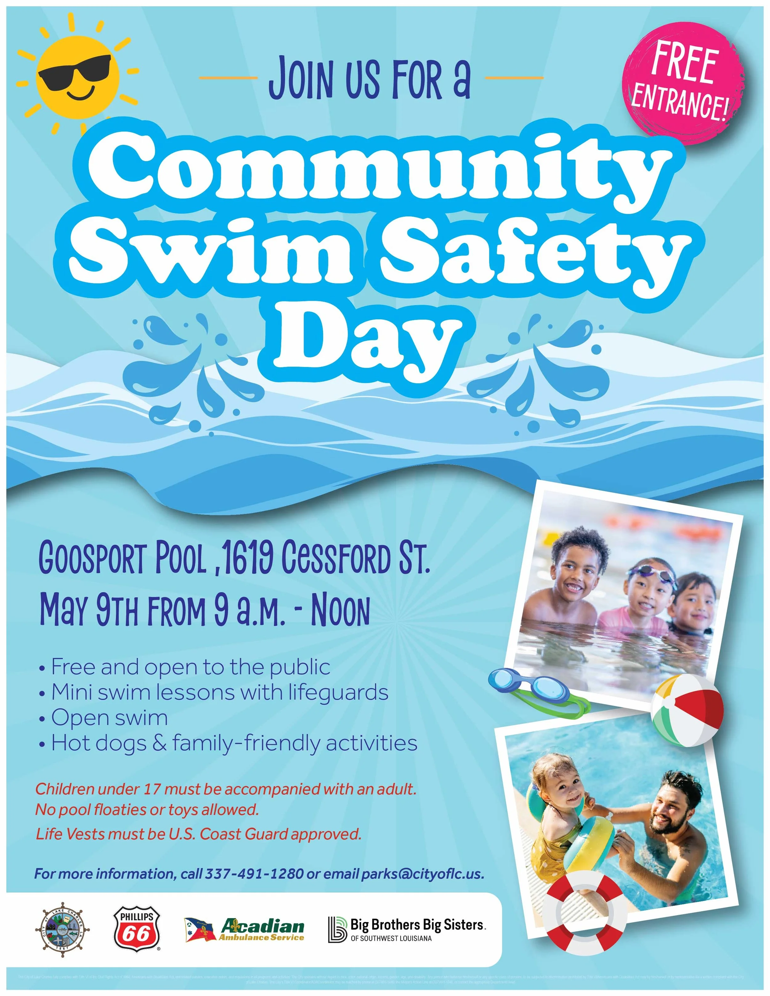 Community Swim Safety Fair on Saturday, May 9