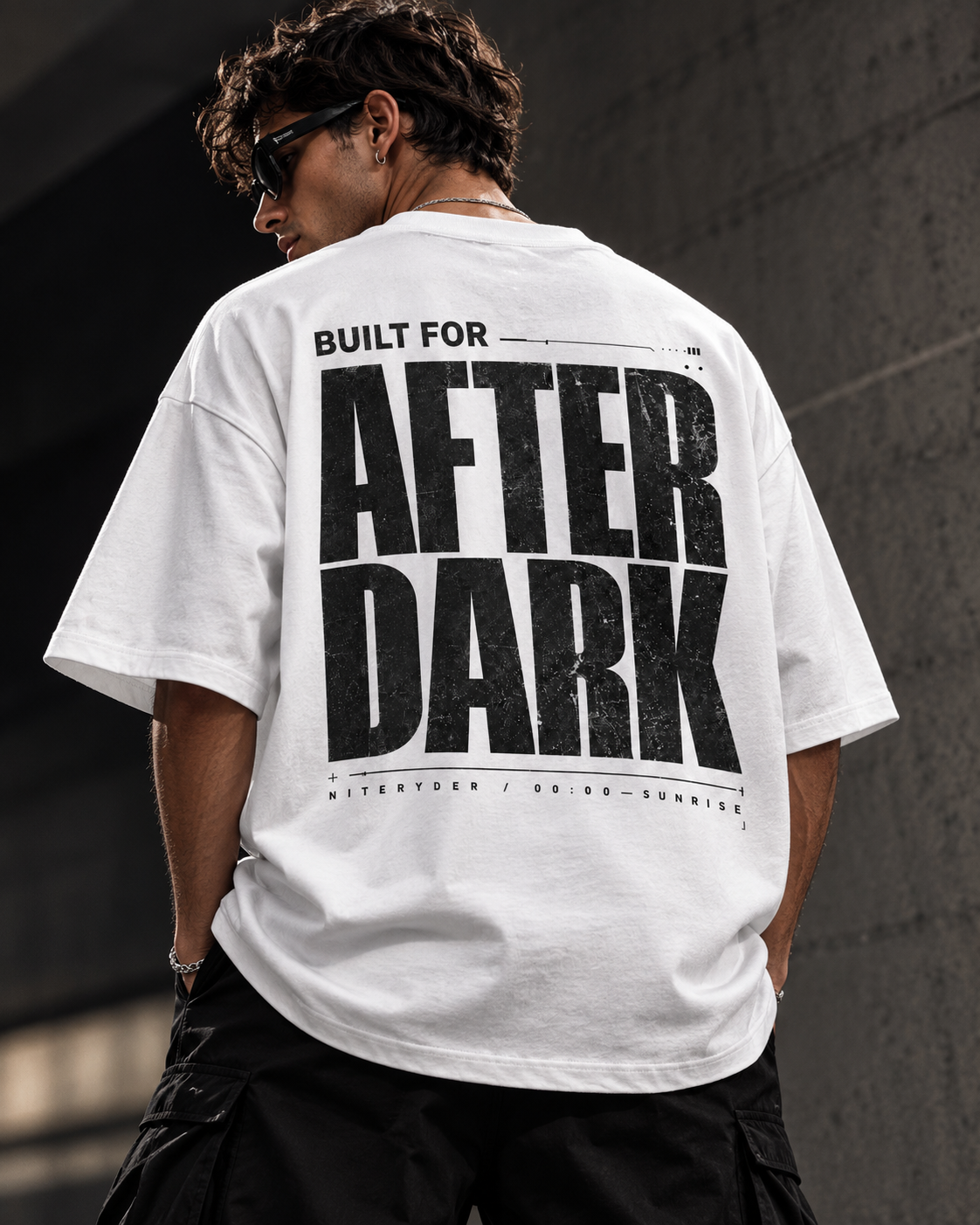 BUILT FOR AFTER DARK Oversized Tee