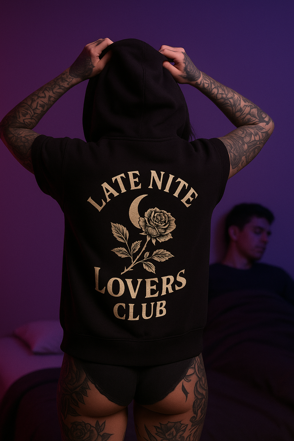Late Nite Ryder Lovers Club X Short Sleeve Hoodie