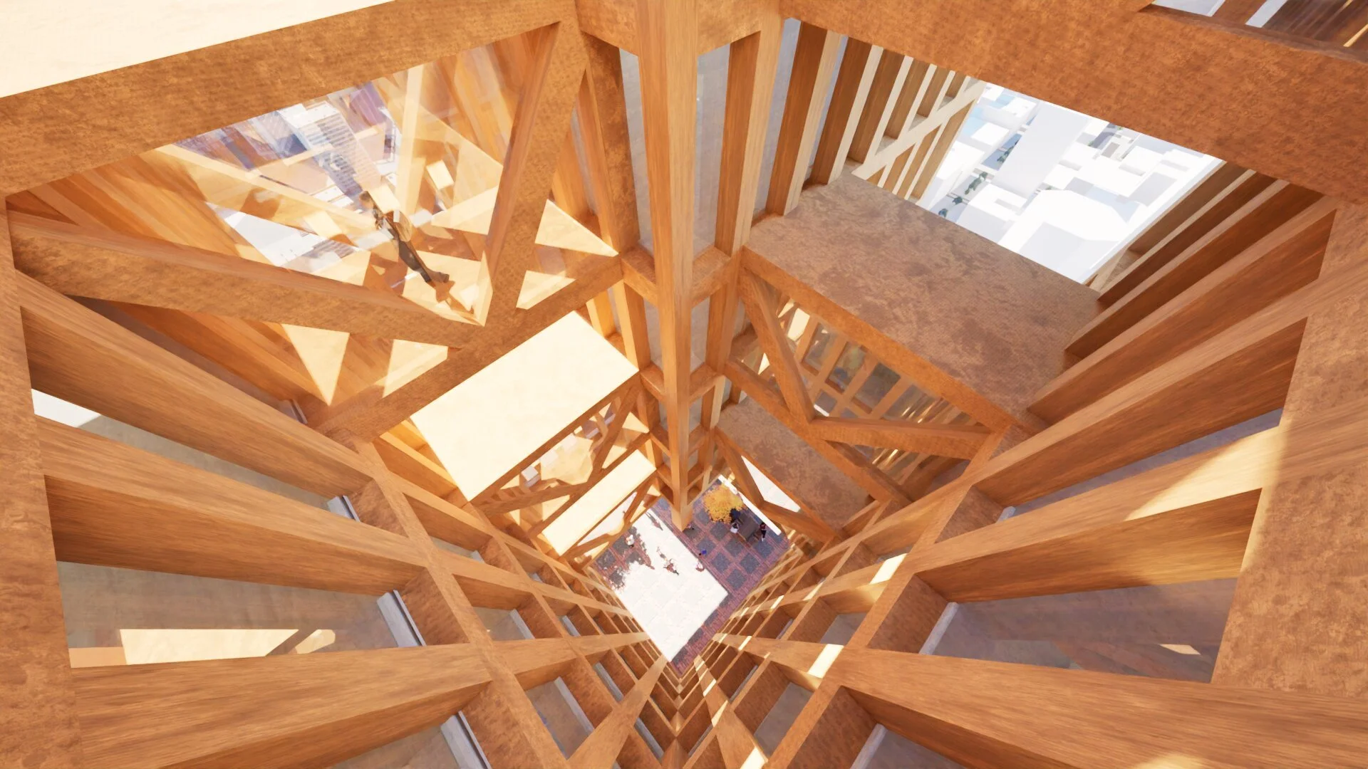 view from a Well-ness bridge