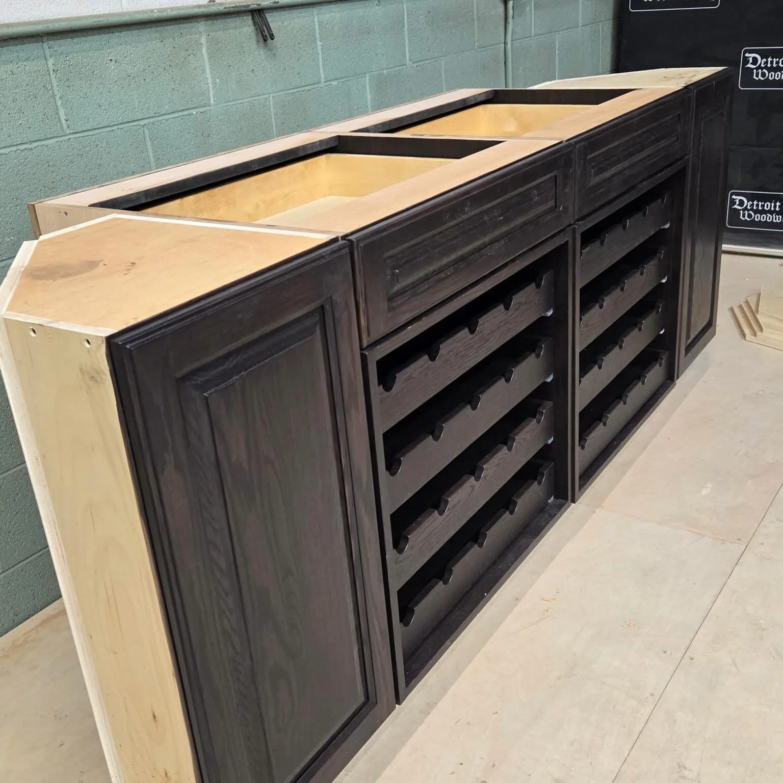 Finished up these beautiful, custom red oak bar cabinets this week. Designed with intention and built to last - the Detroit Woodworking way! 

#customwoodwork #woodworking #millwork #cabinetmaker #barcabinet