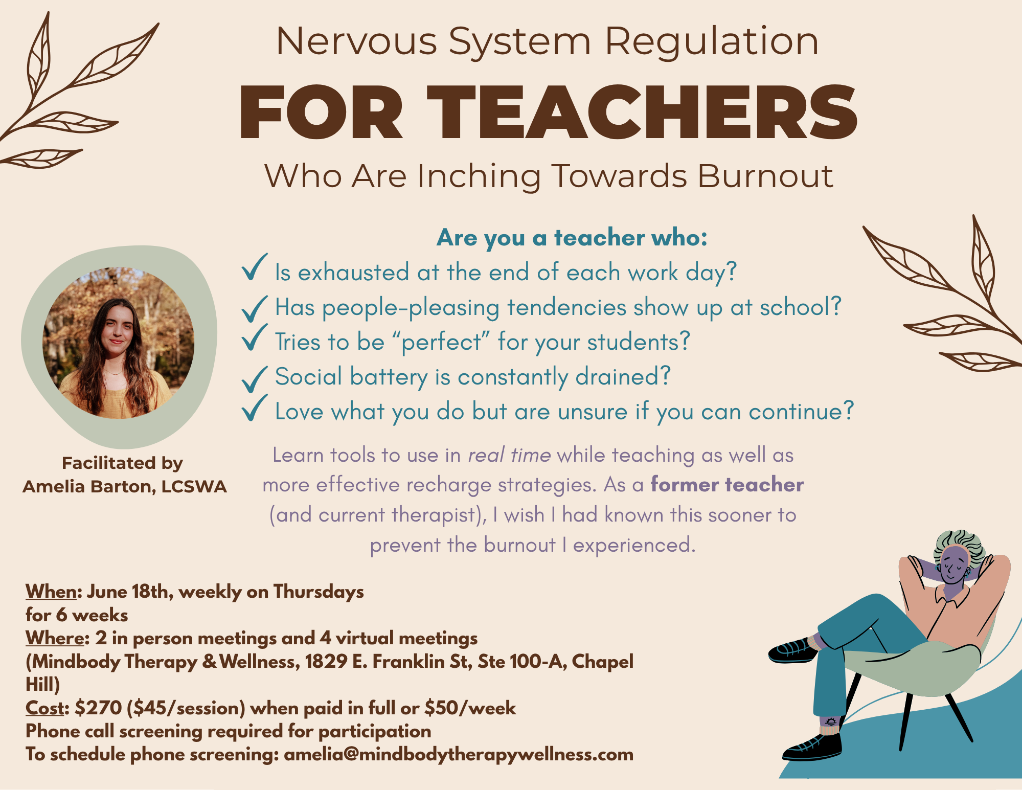 burnout teachers in Chapel Hill and Durham, NC