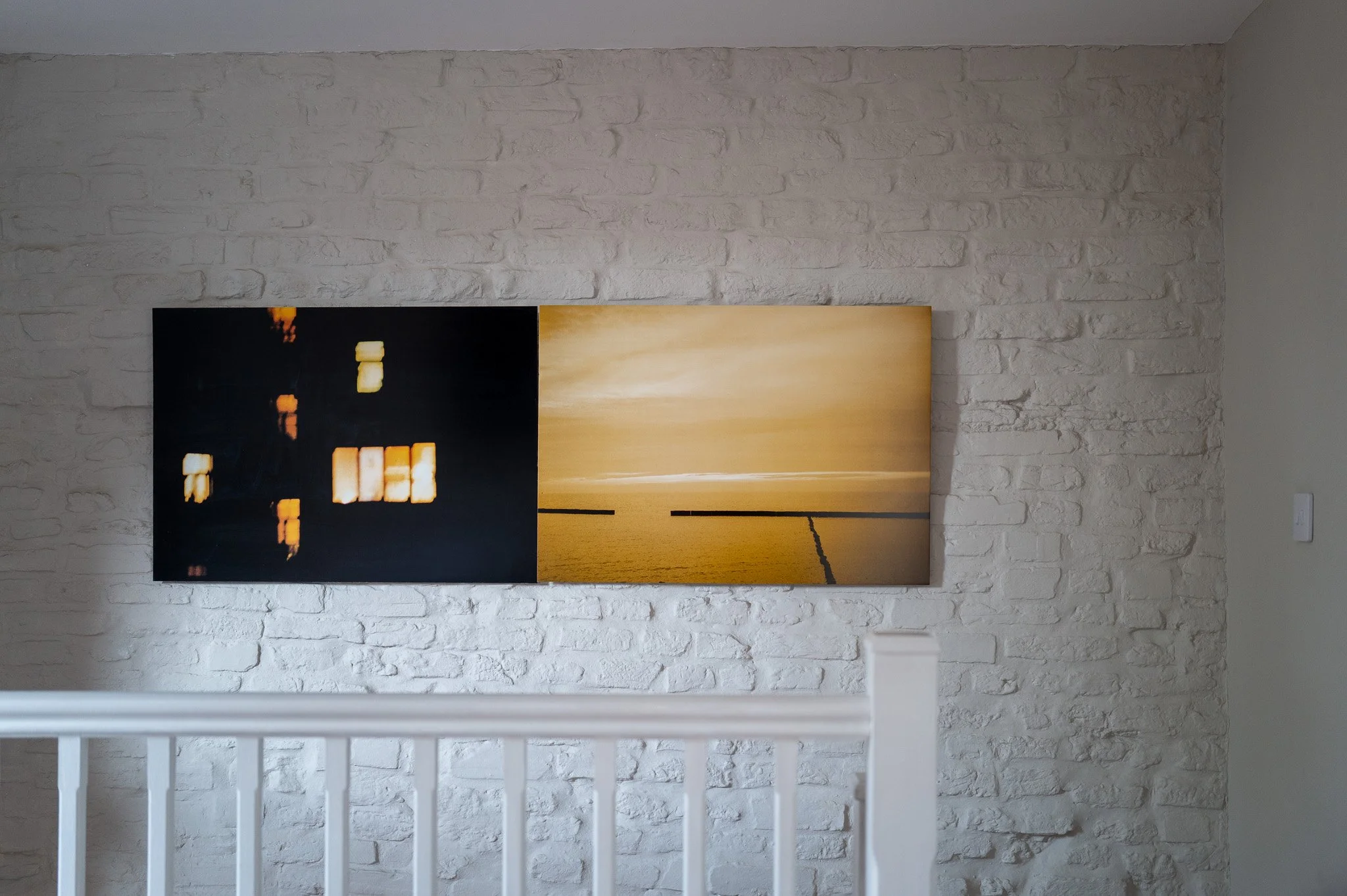 Art in the The Loft bedroom, top floor 