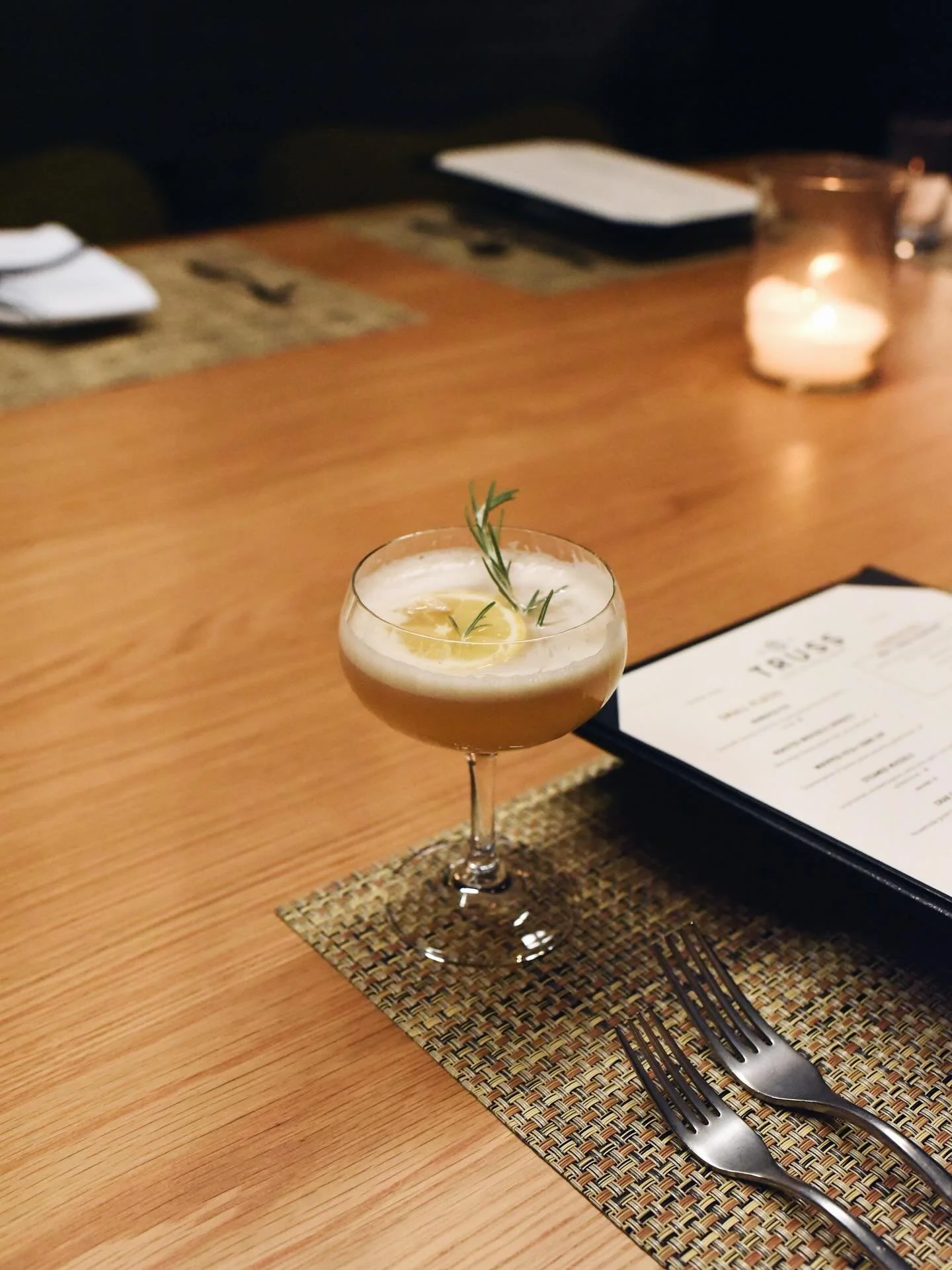 $ Old money $
Knob Creek, St Germaine Elderflower, Lillet Blanc, fresh lemon, house made peach, orange &amp; lemon bitters. Sunbeam in a glass! ☀️