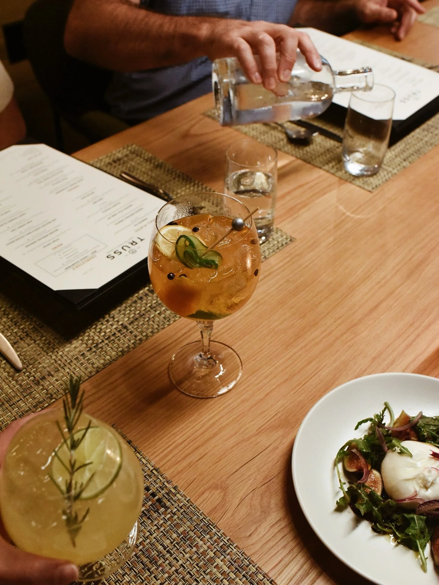 Cheers to a night out of the house with good friends and great food! 🥂