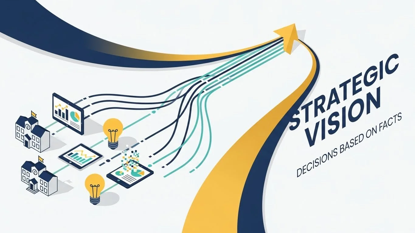 De la gestión a la “visión estratégica”: Implementando Tecnología Educativa para tomar decisiones fundamentada en datos y no en suposiciones.
