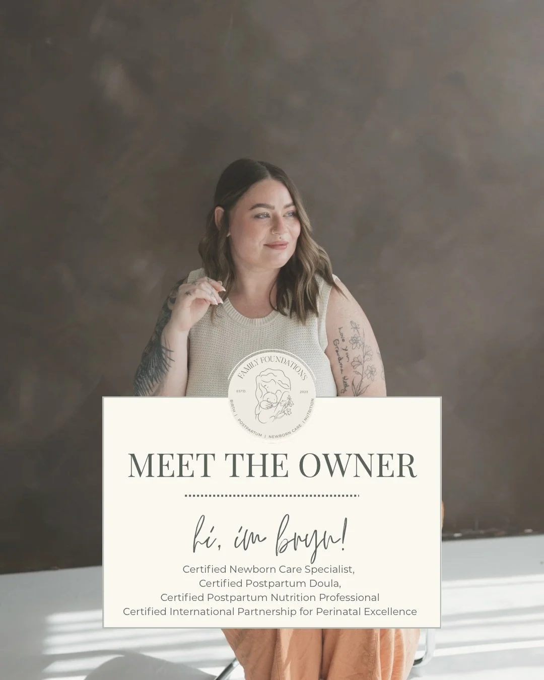 Allow me to reintroduce myself &mdash; I&rsquo;m Bryn! 

I founded The Family Foundations Agency in 2023, following a decade long career in childcare, primarily working in private homes as a Nanny and Family Assistant. Personal experiences led me to 