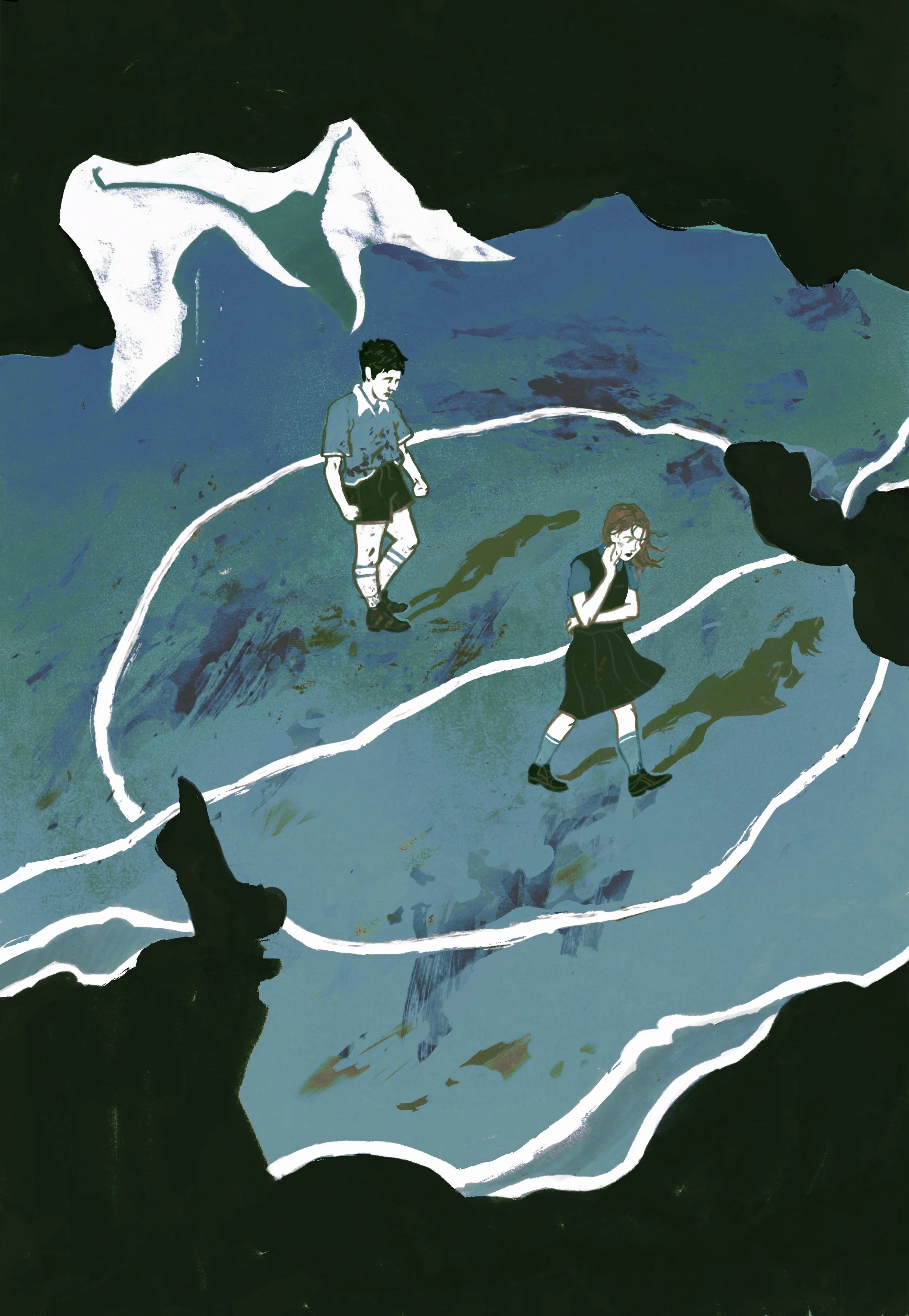 Illustration for “Never Let Me Go” by Kazuo Ishiguro
