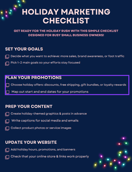 Holiday Marketing Checklist