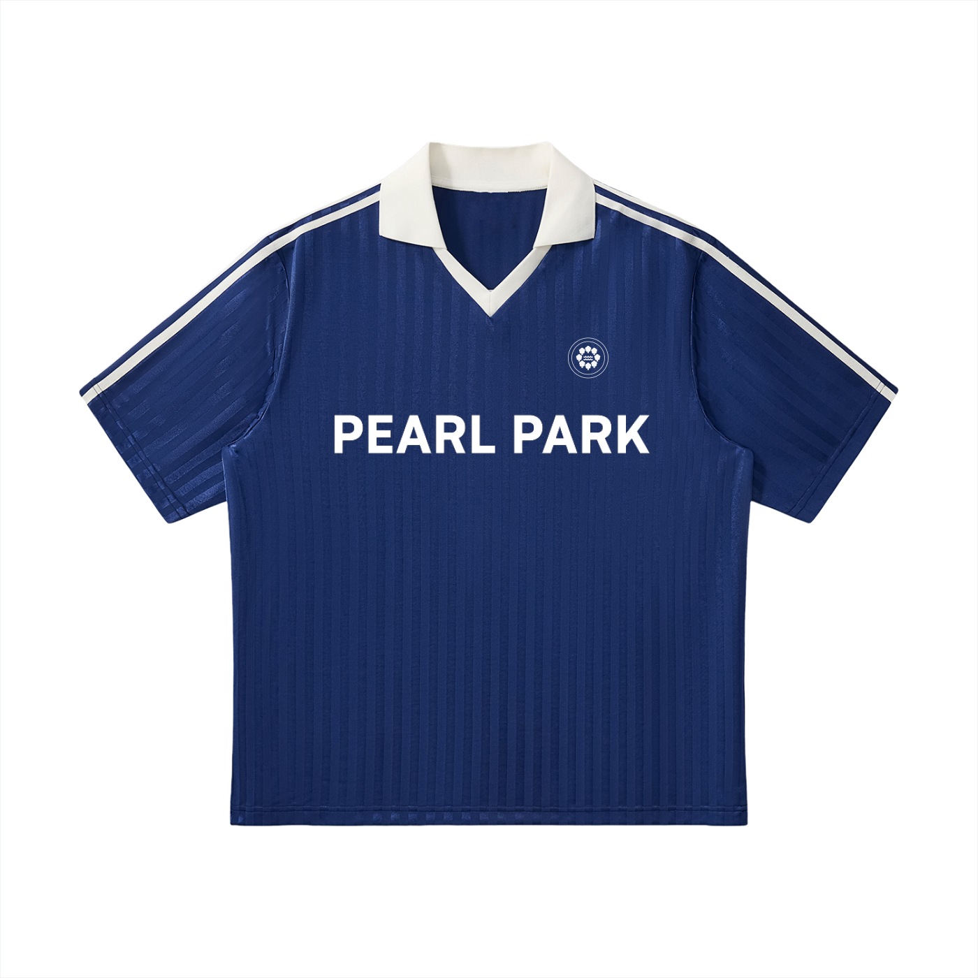Pearl Park Contrast Collar Striped Soccer Jersey