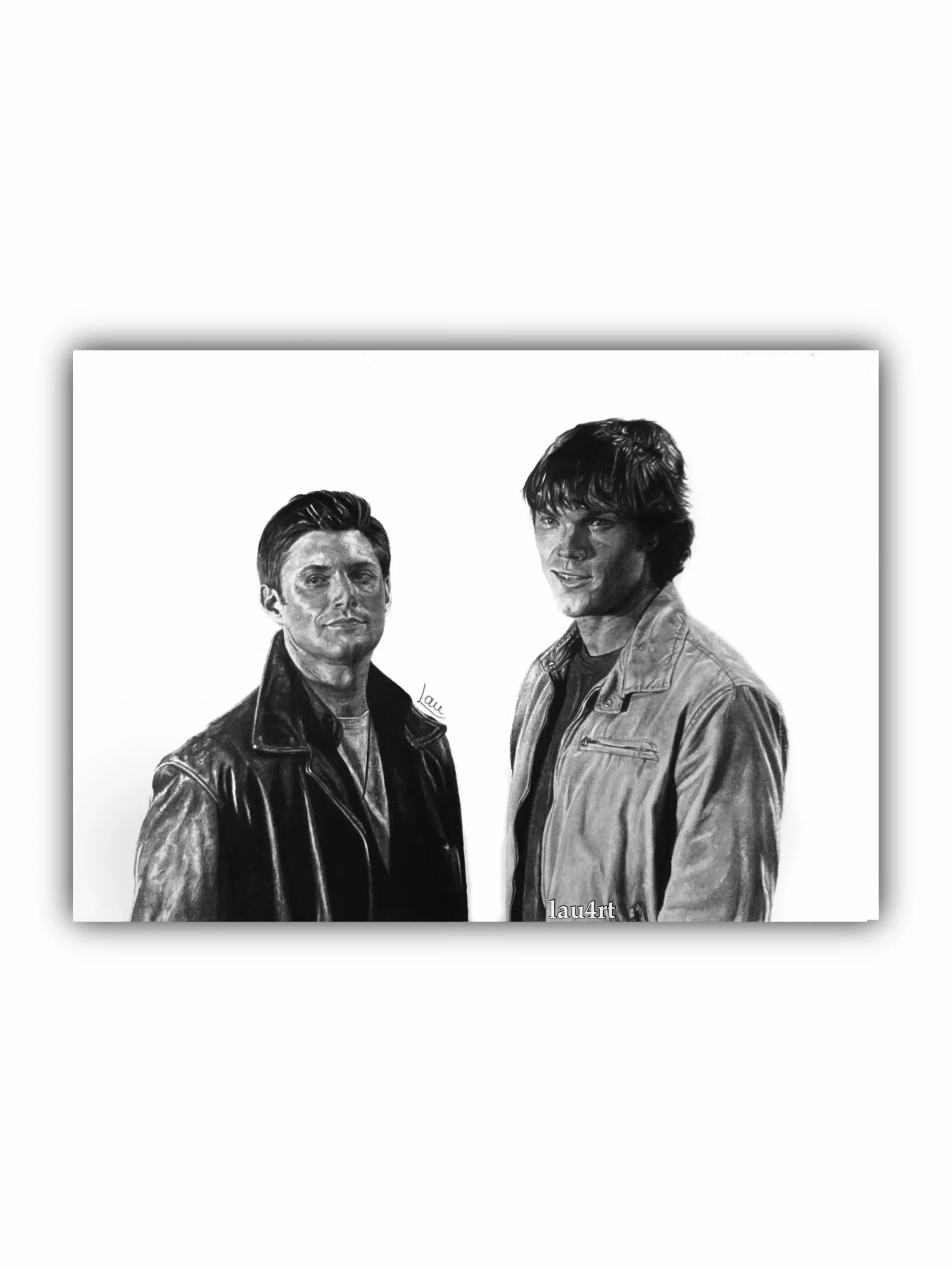 Here are a few close ups on my drawing of the Winchester brothers&hellip;with a twist (swipe all the way right) 🥹

Prints, stickers, and more are available on my online shop ;)
-
#supernatural #spnfamily #jensenackles #jaredpadalecki #DLC7