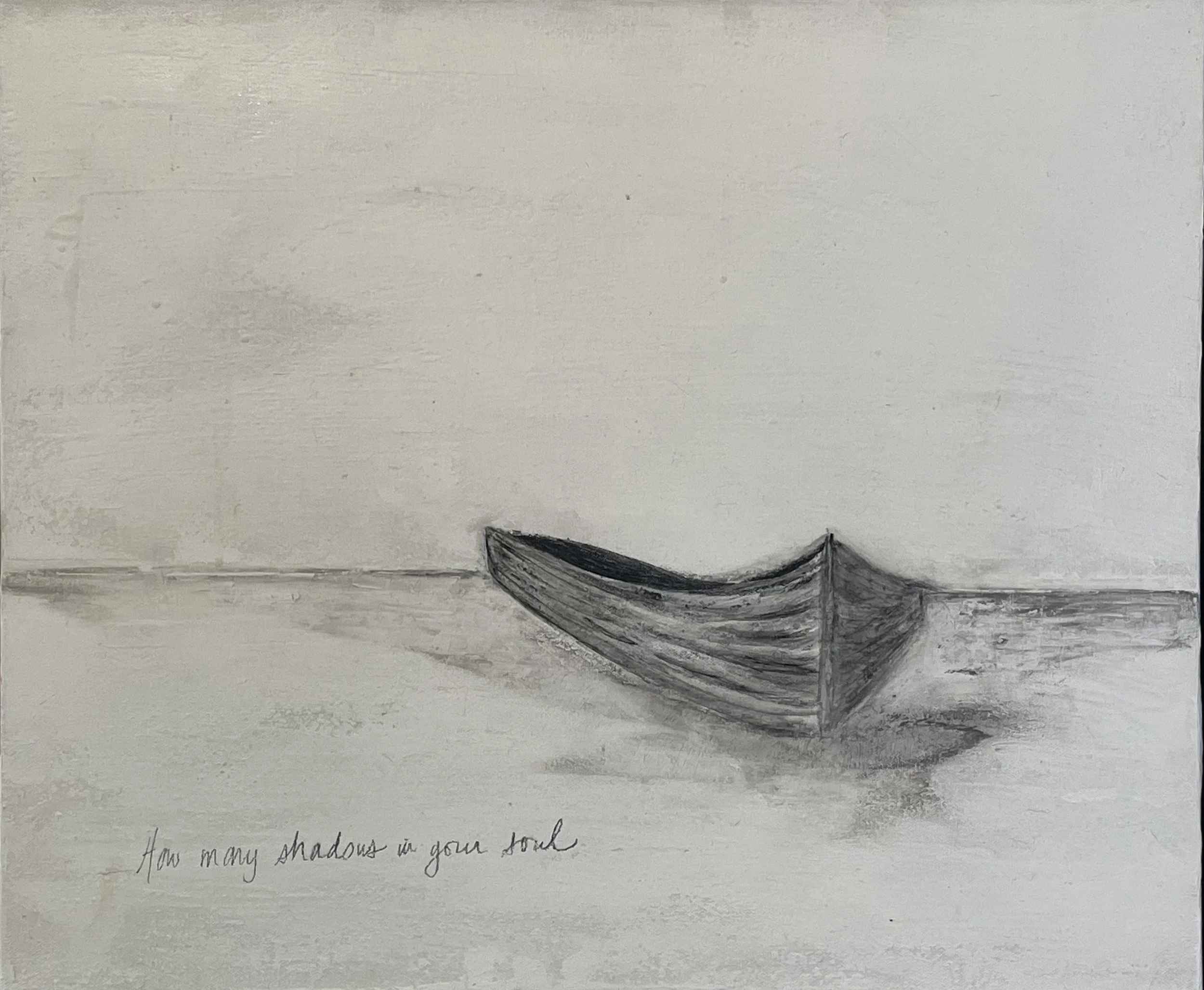 How Many Shadows in Your Soul - 20" x 24" - mixed media on canvas - 2025 - $750