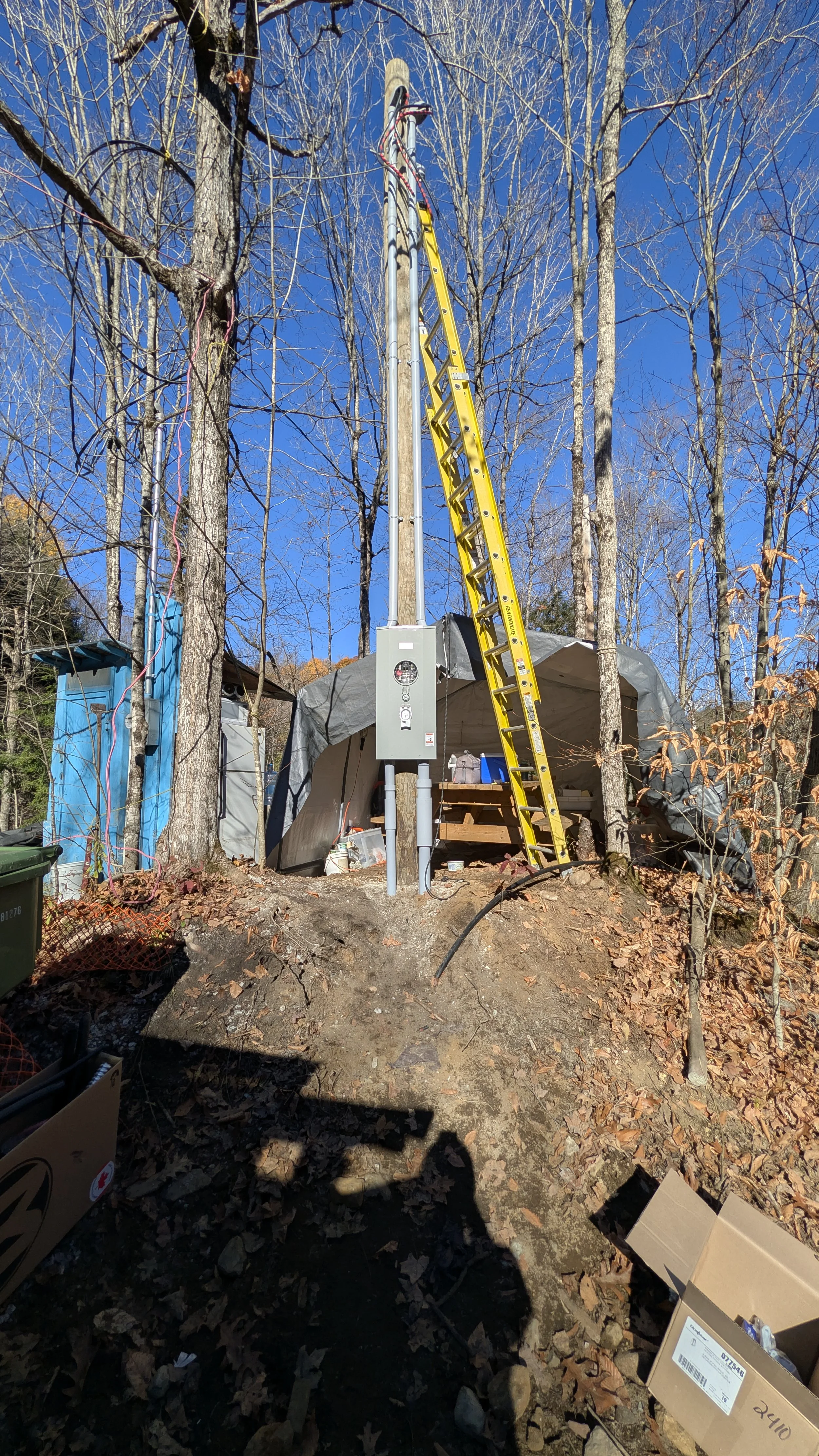 Nouvelle installation électrique souterraine 320AMP - Extérieur 