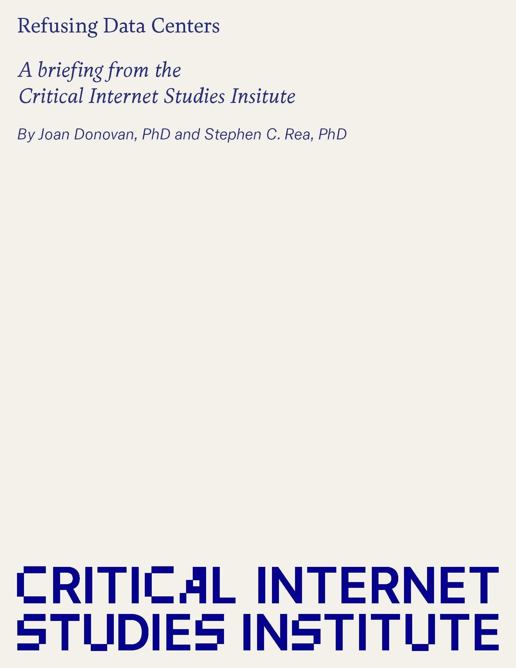 refusing data centers is a briefing on the data center opposition movement, including conspiracy theorists, advocate coalitions, and politicians