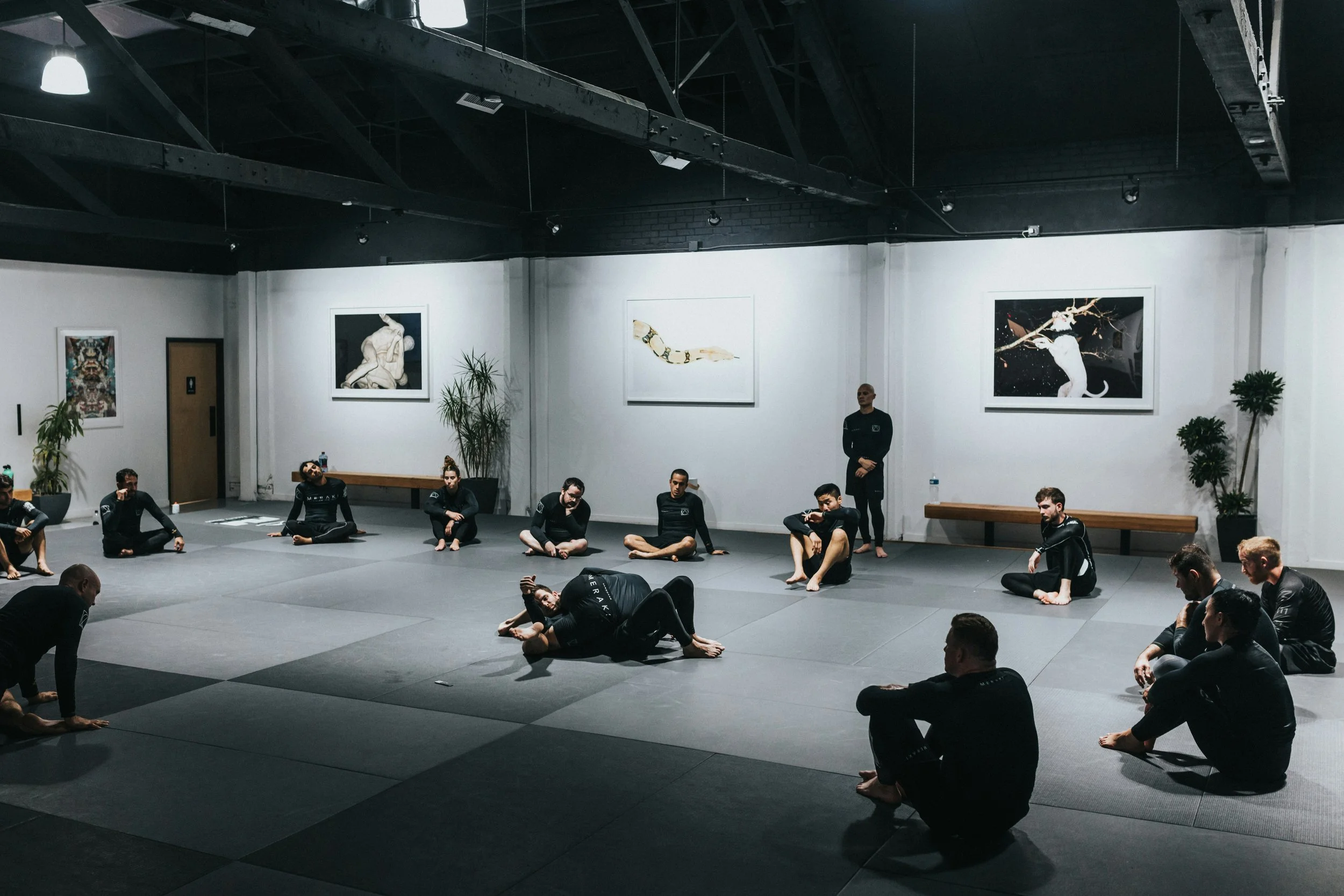 Colleagues at a corporate team-building class - social wellness ideas for work - Chakra Hours