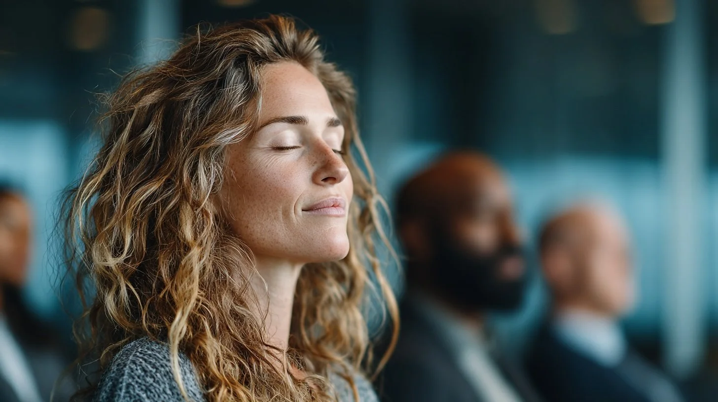 Person integrating mindfulness and resilience into daily life through present moment awareness and intentional living