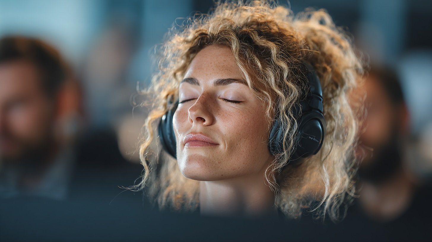 Meditator practicing observer awareness and non-attachment to develop psychological resilience and emotional balance