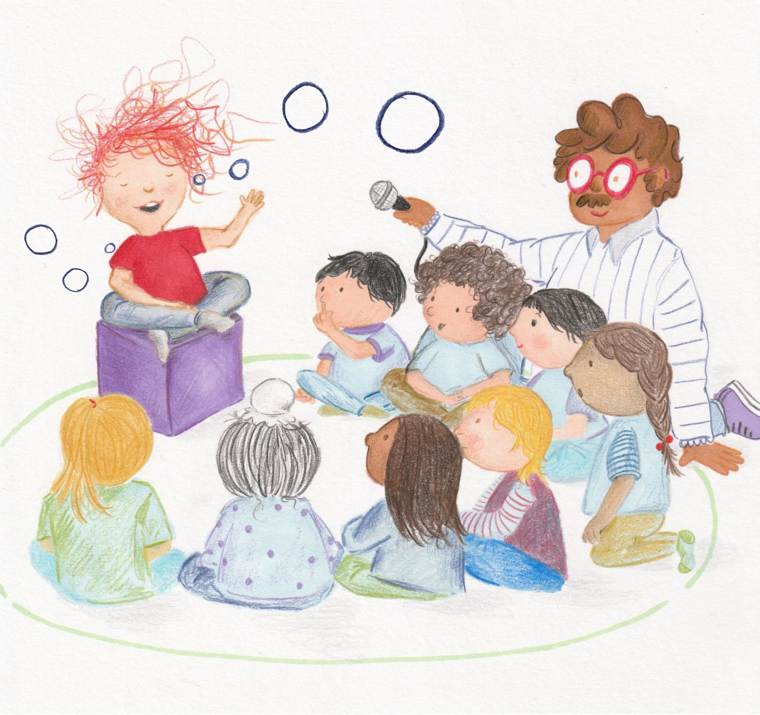 Taavi taucht ab - Herr Uups nimmt Taavis Geschichten auf.