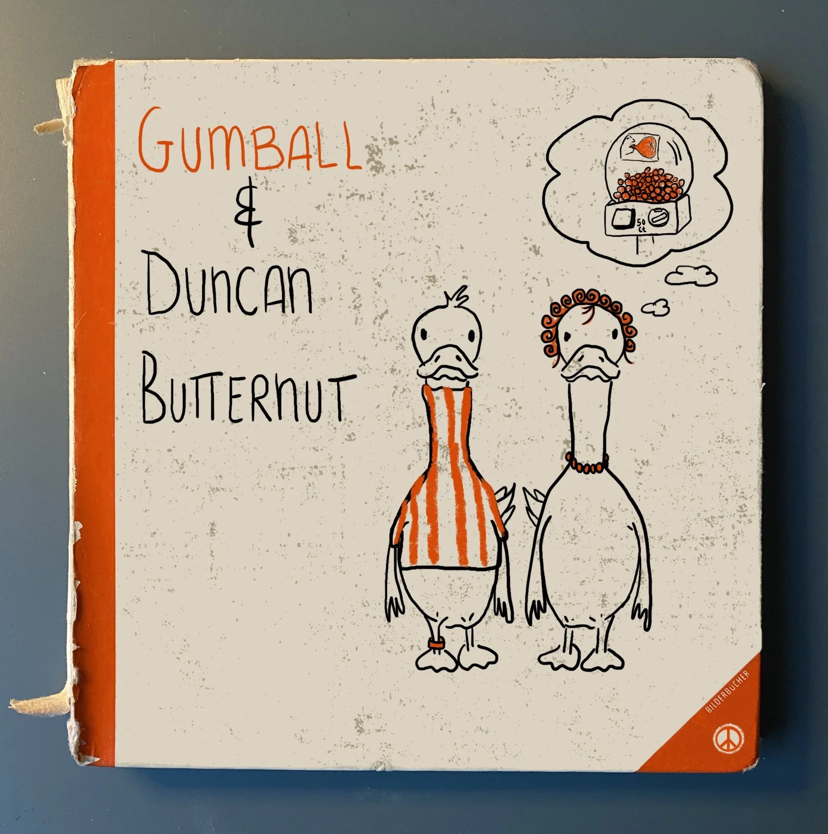 The Imagined Book Cover Series - eine Instagram-Challenge. Der Titel war vorgegeben, die Umsetzung erfolgte durch mich.
"Gumball and Duncan Butternut"