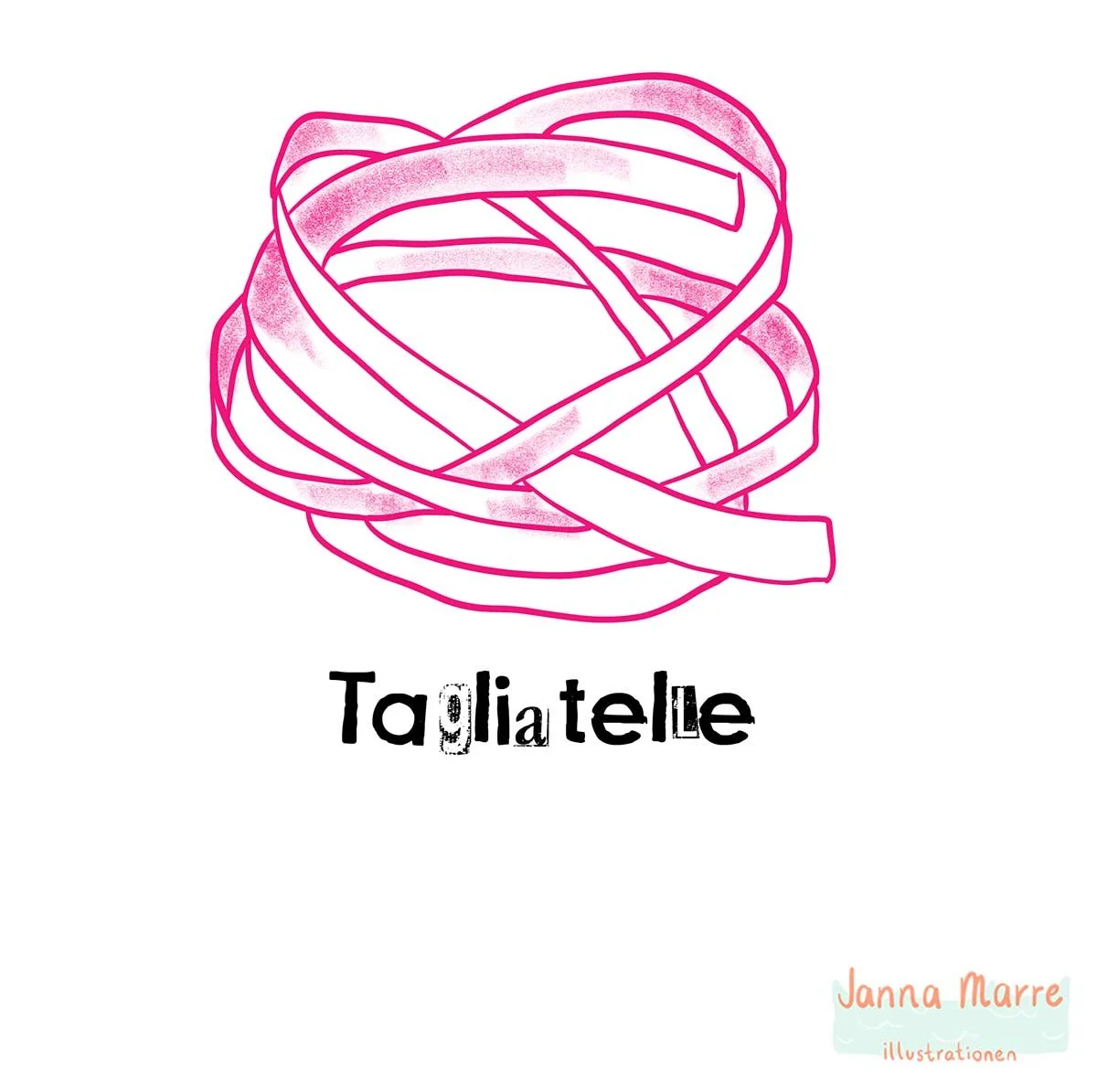 Tagliatelle Illustration