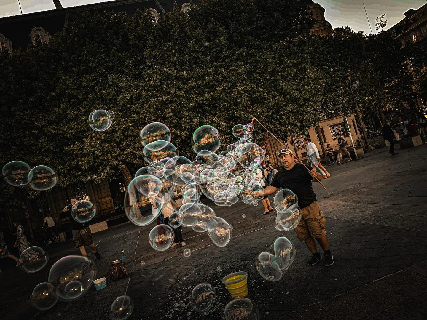 The Bubble man in France #bubbles