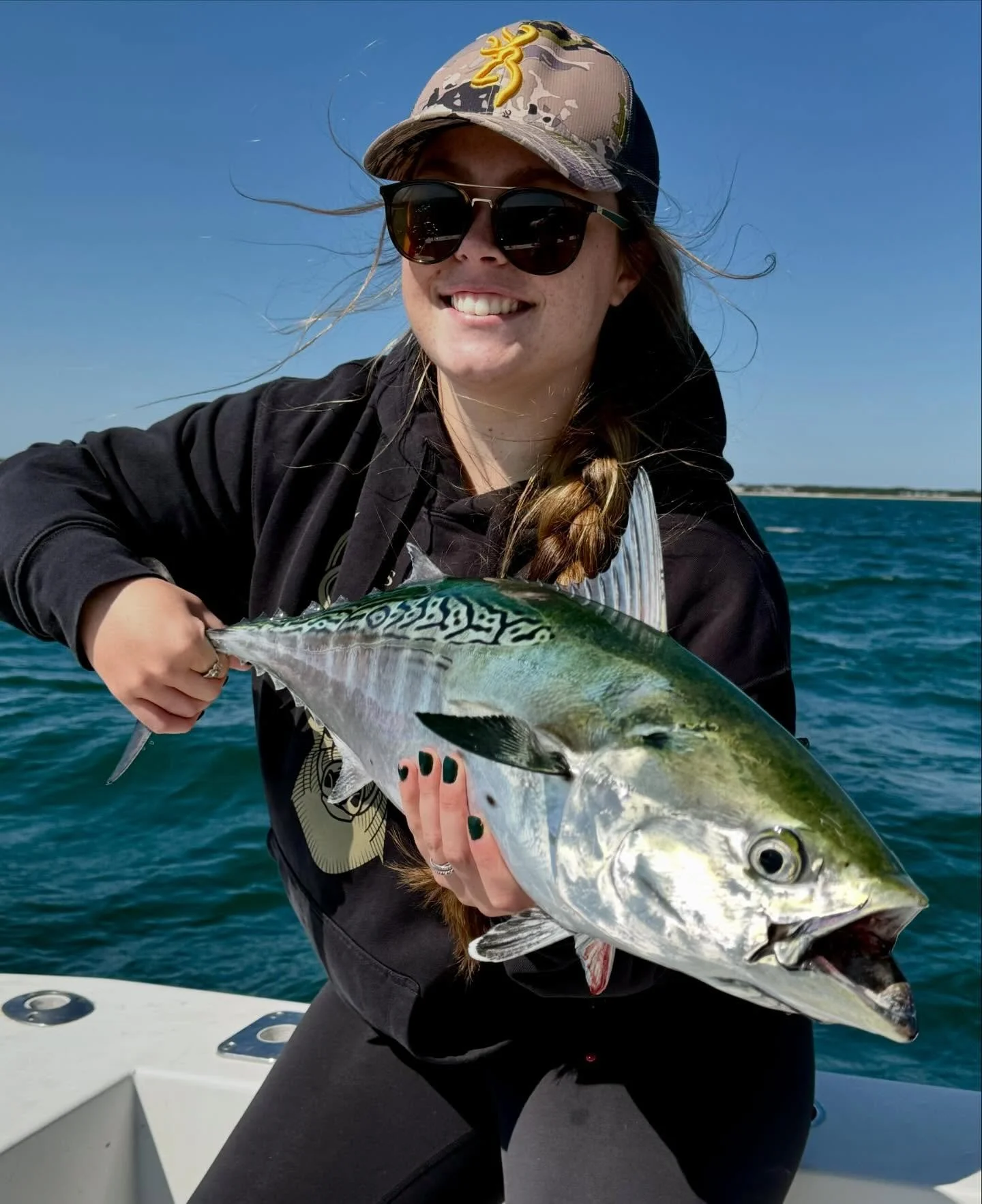 This thing dumped half a #Saragosa 6k spool then had @allisonnn_lee running laps around the boat! These fish are ridiculous, hard to catch and not great to eat, but the challenge/reward ratio is still somehow justified by the instant laughs and sligh