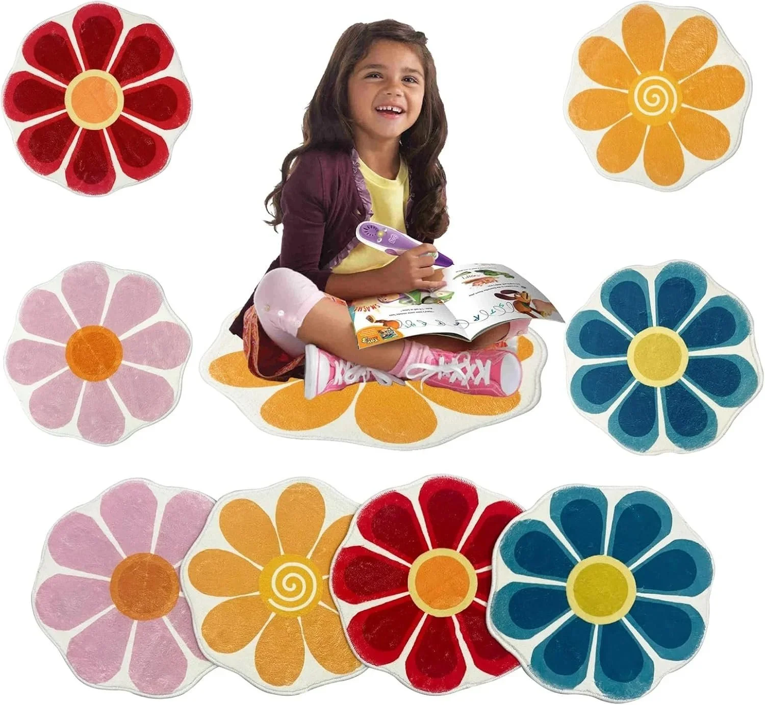 Flower Shaped Kids Rugs 