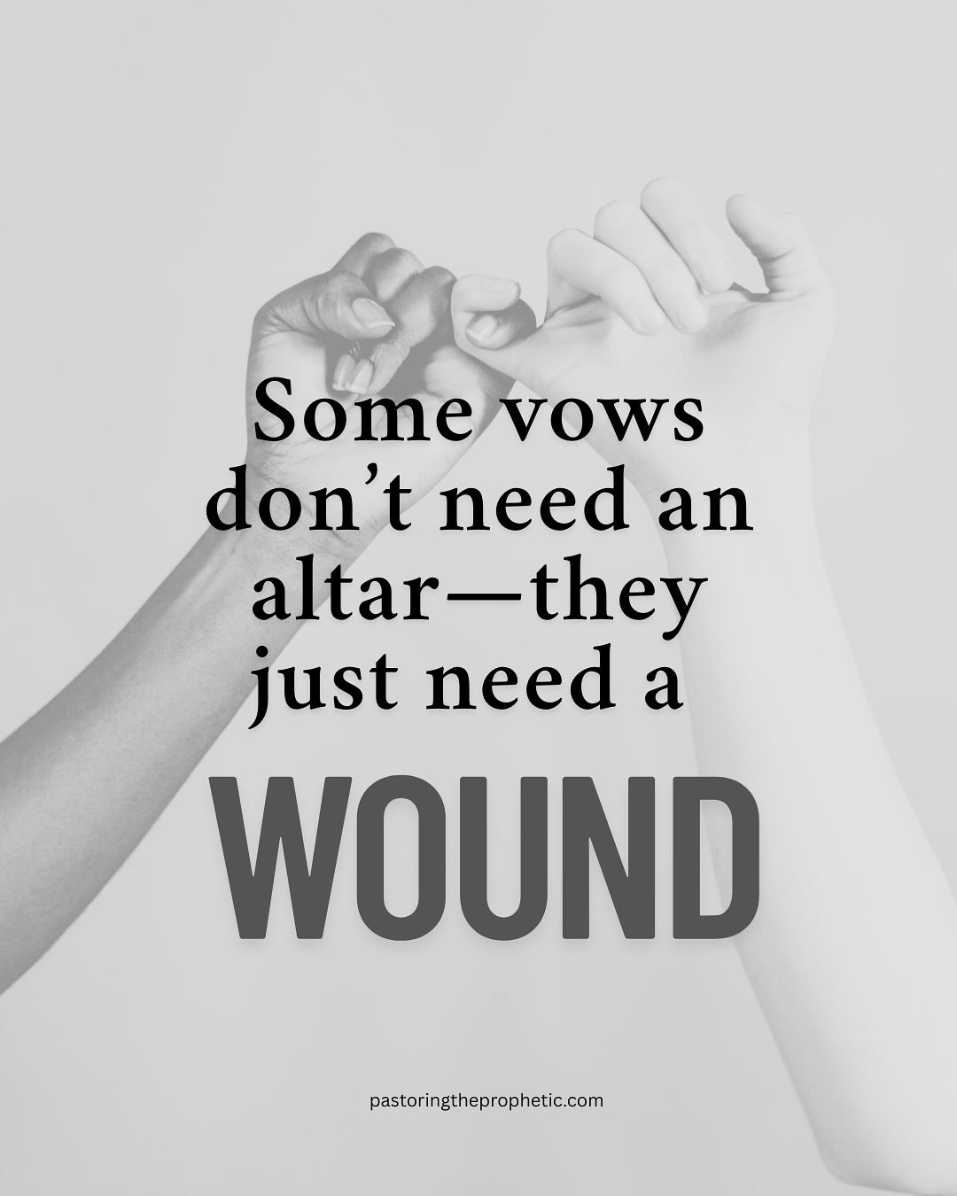 Some vows don&rsquo;t need an altar&mdash;they just need a wound.
Not all vows sound like, &ldquo;I promise, Lord.&rdquo;
Sometimes they sound like:
&ldquo;I&rsquo;ll never trust again.&rdquo;
&ldquo;I&rsquo;ll always do it myself.&rdquo;
&ldquo;That