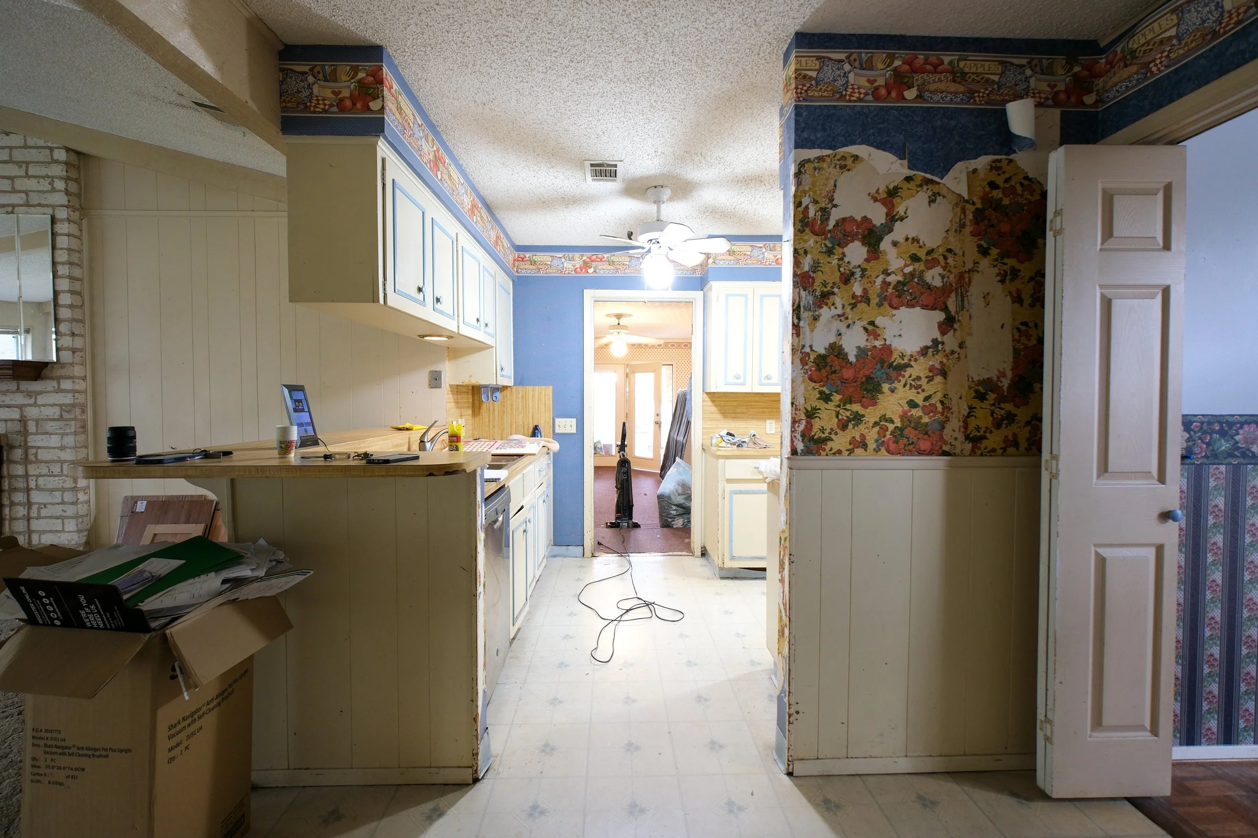 Hallway to Carport - Before (Primary wheelchair access)